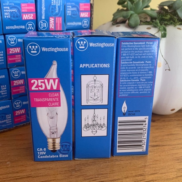 💡 Westinghouse 25W Candelabra Bulbs (lot of 25) - Picture 3 of 5